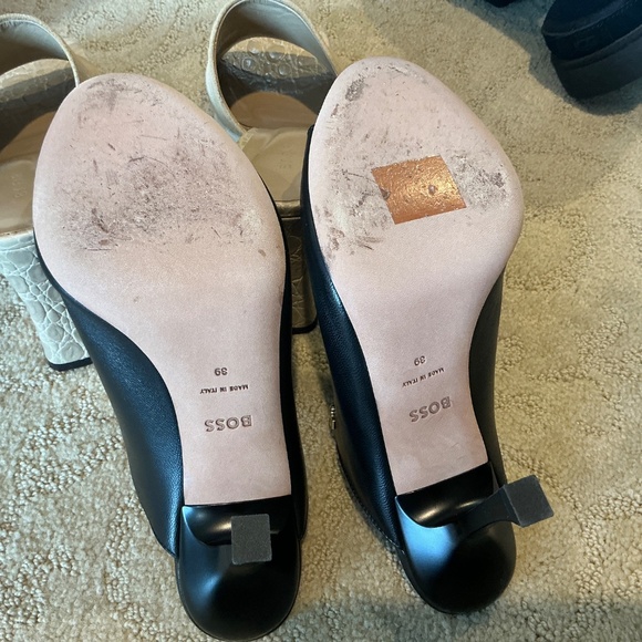 Boss Open Toe Leather Mules - Picture 6 of 8